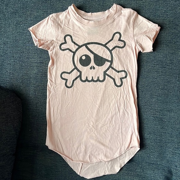 NUNUNU pink skull dress 18-24 months - Picture 1 of 3